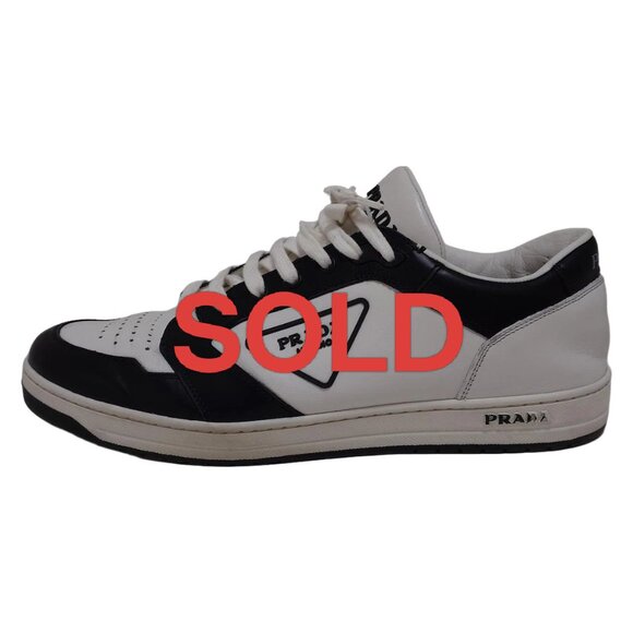 Prada Other - PRADA - White Black Leather Men's Sneakers 562-050925